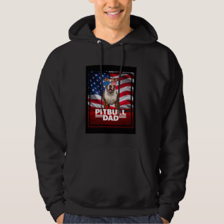 Pitbull dad funny patriotic hoodie