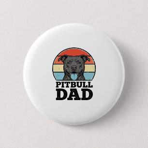 Pitbull Dad Vintage Dog Lover Shirt Design (2)_1 2 Inch Round Button