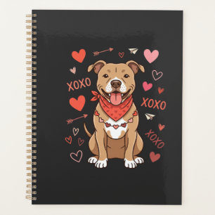 Pitbull de la Saint-Valentin XOXO Design d'amour