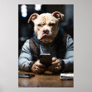 Pitbull Digital Elegance: Pitbull  Poster