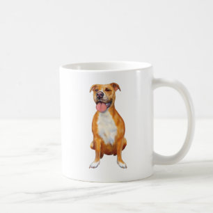 Pitbull dog art design on a mug