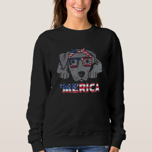 Pitbull Dog Bandana Merica 4th of July Dog Puppy B Sweatshirt