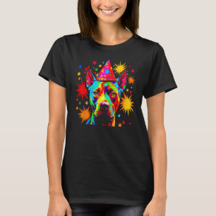 Pitbull Dog Birthday Party T-Shirt