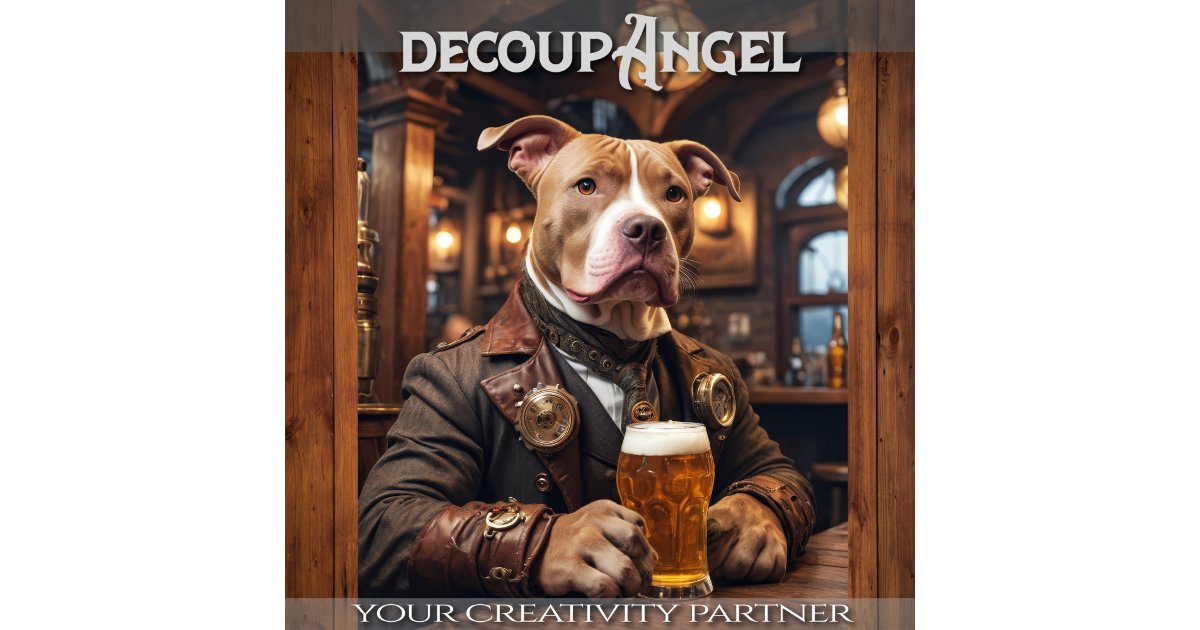 Pitbull Dog Cheers Decoupage Tissue Paper Zazzle