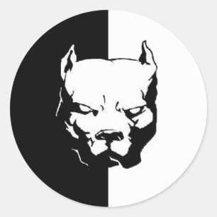 Pitbull Dog Classic Round Sticker