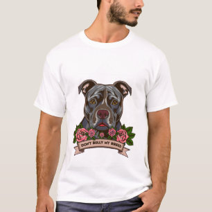 Pitbull Dog Dad Dont Bully My Breed Rescue T-Shirt