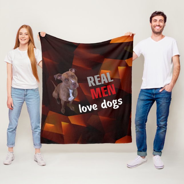 Pitbull Dog Fleece Blanket (In Situ)