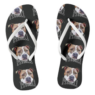 Pitbull Dog Flip Flops