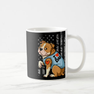 Pitbull Dog I Love Dad Tattoo Funny Family _1 Coffee Mug