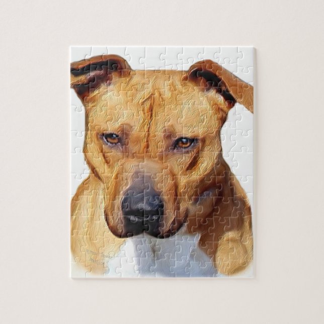Pitbull dog jigsaw puzzle (Vertical)