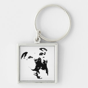 Pitbull Dog Keychain