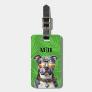 Pitbull Dog Luggage Tag