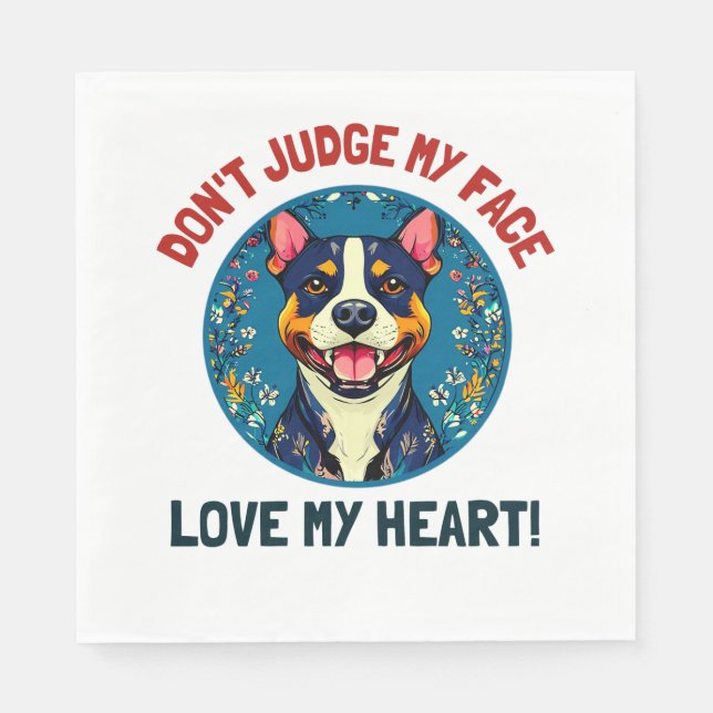 Pitbull dog napkin (Front)