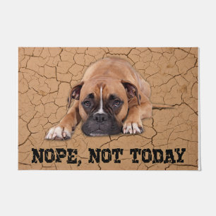 Pitbull Dog Nope Not Today Doormat