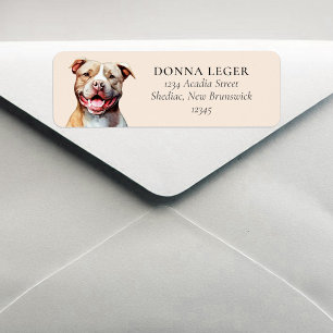 PitBull Dog Personalized Address