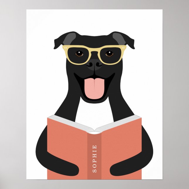 Pitbull Dog Personalized Print (Front)
