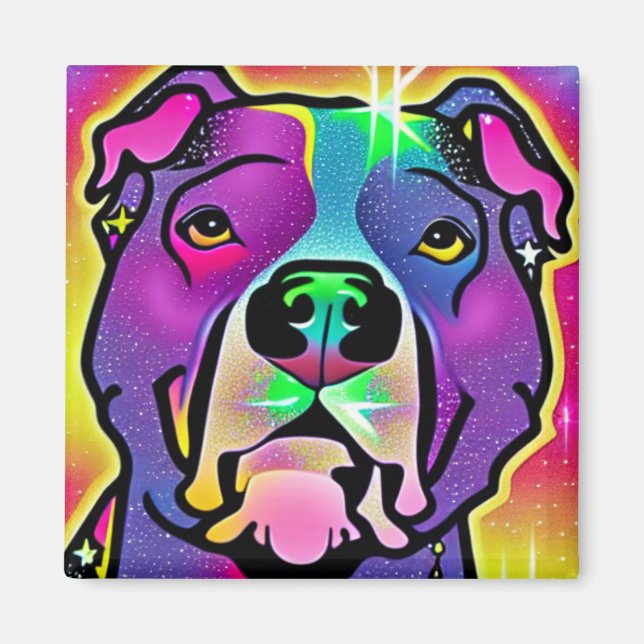Pitbull Dog Pop Art   Magnet (Front)