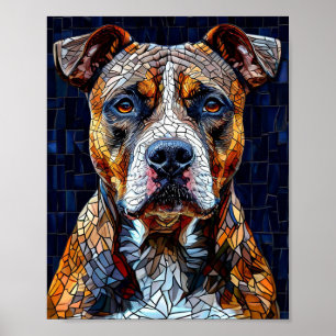Pitbull dog poster