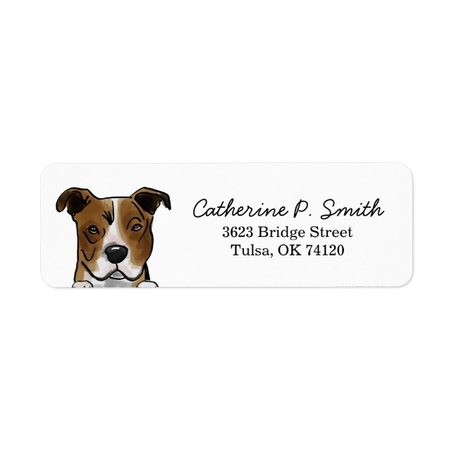 Pitbull Dog Return Address (Front)