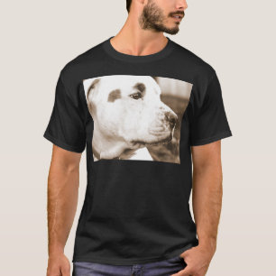pitbull dog sepia colour hate deed not breed T-Shirt