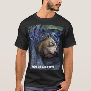 Pitbull Dog Sympathy Loss Condolence Note Card T-Shirt