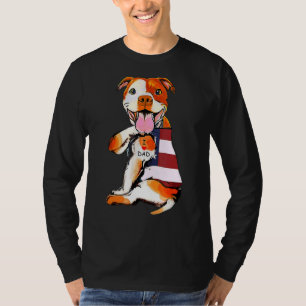 Pitbull Dog Tattoo I Love Dad T-Shirt