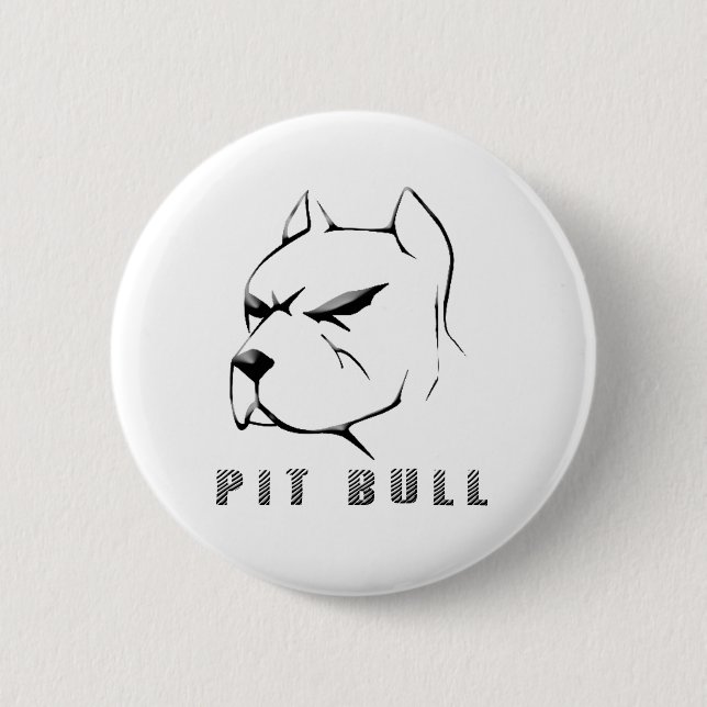 Pitbull draw 2 inch round button (Front)