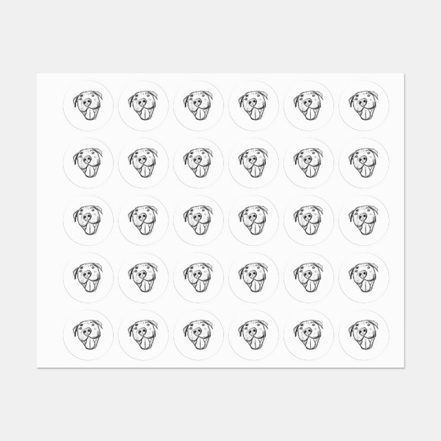pitbull drawing simple dog lovers black white (Sheet)