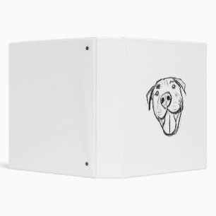 pitbull drawing simple dog lovers black white binder