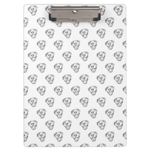 pitbull drawing simple dog lovers black white clipboard