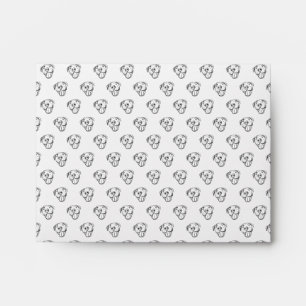 pitbull drawing simple dog lovers black white envelope