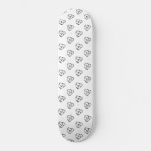 pitbull drawing simple dog lovers black white skateboard