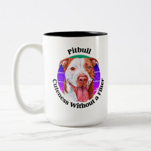 Pitbull drôle de citation Mug de café à deux tons