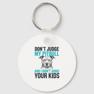 Pitbull Funny Quote Vintage Engraving Dog Design_1 Keychain