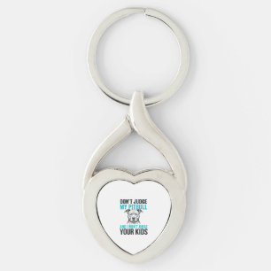Pitbull Funny Quote Vintage Engraving Dog Design_1 Keychain