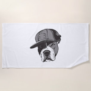 Pitbull Gangster Beach Towel