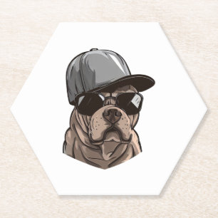 Pitbull Gangster Paper Coaster