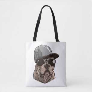Pitbull Gangster Tote Bag