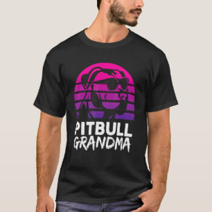 Pitbull Grandma Retro 80s Pitbull Dog 1 T-Shirt