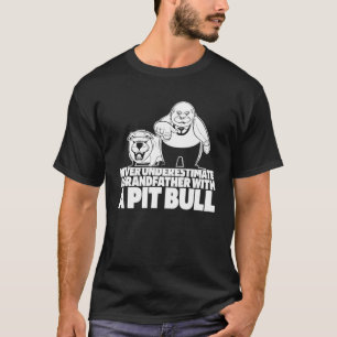 Pitbull Grandpa  Dog Breed Pitbull Ban T-Shirt