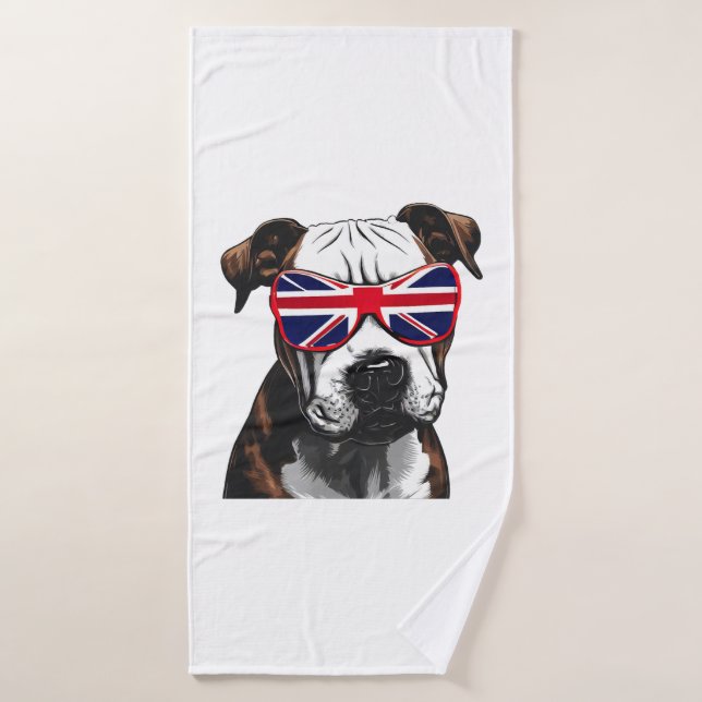 Pitbull Great Britain Bath Towel (Bath Towel)