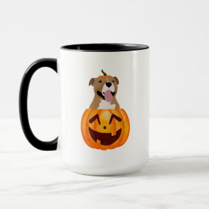 Pitbull Halloween café Mug