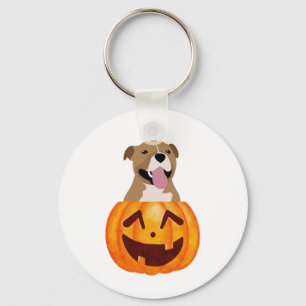 Pitbull Halloween  Keychain