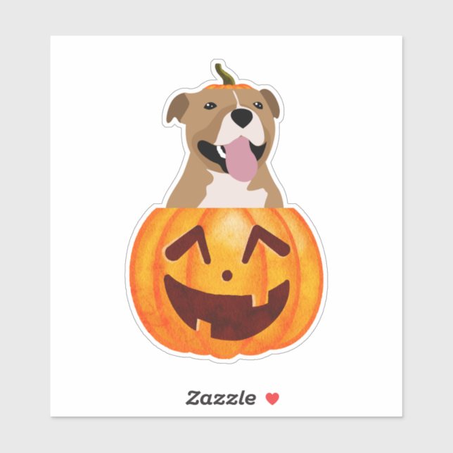 Pitbull Halloween Sticker (Sheet)