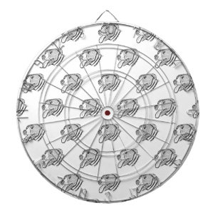 pitbull hand drawn photo dog animal lover  dartboard