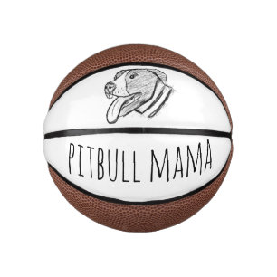 pitbull hand drawn photo dog animal lover mini basketball