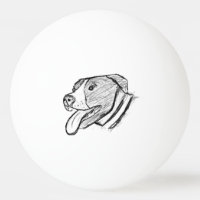 pitbull hand drawn photo dog animal lover