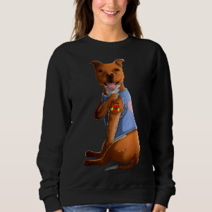 Pitbull I Love Mom Funny Pitbull Tattooed 306 Sweatshirt