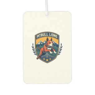 Pitbull Lions Vintage Mascot Sports Badge Vector D Air Freshener