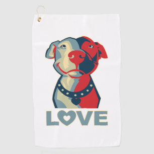 Pitbull - LOVE Golf Towel